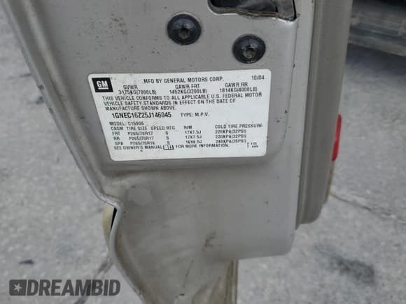 ✅ 2005 Chevrolet Suburban LT • VIN: 1GNEC16Z25J146045 • Лот: 58289475. Опубликован ранее на Copart с пробегом Не указан. Бесплатный доступ к архиву аукционных продаж из США и подробный отчёт об истории автомобиля на DreamBid. Изображение 13.