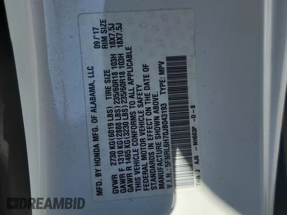 ✅ 2018 Honda Odyssey EX-L • VIN: 5FNRL6H70JB043193 • Lot: 85864865. Wystawiony na Copart z przebiegiem 145 291 mil. Bezpłatny archiwum sprzedaży aukcyjnych z USA i szczegółowy raport historii pojazdu na DreamBid. Zdjęcie 13.