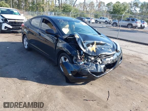 ✅ 2013 Hyundai Elantra Limited • VIN: 5NPDH4AE8DH222547 • Lot: 43495514. Listed on IAAI with 113,288 mi. Free auction sales archive from the USA and detailed vehicle history report at DreamBid. Image 1.