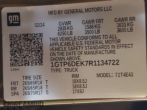 ✅ 2024 GMC Canyon 4WD AT4 • VIN: 1GTP6DEK7R1134722 • Lot: 42313683. Wystawiony na IAAI z przebiegiem 38 208 mil. Bezpłatny archiwum sprzedaży aukcyjnych z USA i szczegółowy raport historii pojazdu na DreamBid. Zdjęcie 9.