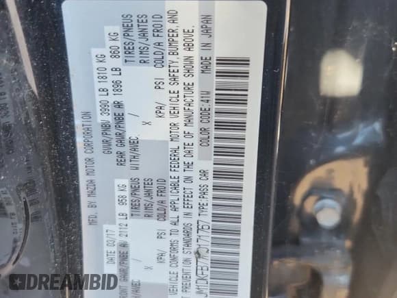 ✅ 2017 Mazda CX-3 Sport • VIN: JM1DKFB77H0171767 • Лот: 91659015. Опубликован ранее на Copart с пробегом 375 049 миль. Бесплатный доступ к архиву аукционных продаж из США и подробный отчёт об истории автомобиля на DreamBid. Изображение 12.