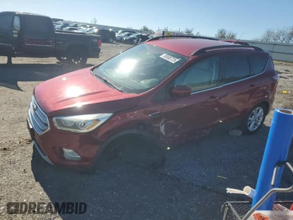 ✅ 2017 Ford Escape SE • VIN: 1FMCU0G91HUC60090 • Lot: 90500725. Listed on Copart with 107,752 mi. Free auction sales archive from the USA and detailed vehicle history report at DreamBid. Image 1.