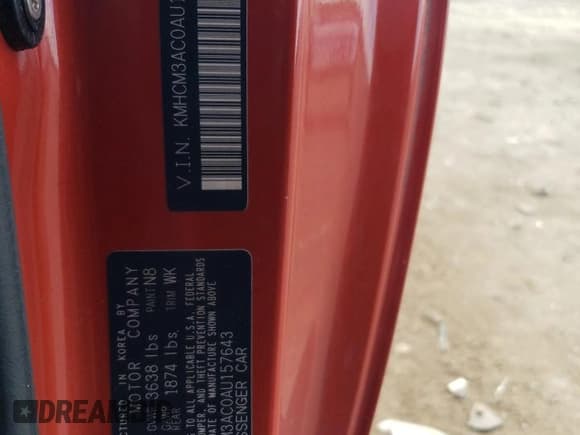 ✅ 2010 Hyundai Accent GS • VIN: KMHCM3AC0AU157643 • Лот: 68151095. Опубликован ранее на Copart с пробегом 198 898 миль. Бесплатный доступ к архиву аукционных продаж из США и подробный отчёт об истории автомобиля на DreamBid. Изображение 12.