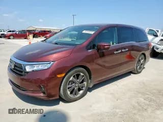 ✅ 2021 Honda Odyssey Elite • VIN: 5FNRL6H95MB016304 • Lot: 80560655. Listed on Copart with 84,996 mi. Free auction sales archive from the USA and detailed vehicle history report at DreamBid. Image 1.