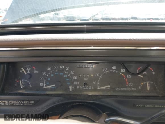✅ 1991 Buick Park Avenue • VIN: 1G4CW53L0M1657276 • Lot: 41767204. Listed on IAAI with 278,922 mi. Free auction sales archive from the USA and detailed vehicle history report at DreamBid. Image 7.