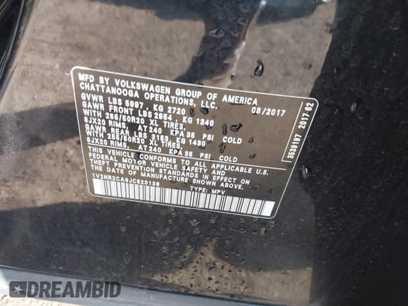 ✅ 2018 Volkswagen Atlas SEL Premium • VIN: 1V2NR2CA9JC523138 • Лот: 43506584. Опубликован ранее на IAAI с пробегом 115 095 миль. Бесплатный доступ к архиву аукционных продаж из США и подробный отчёт об истории автомобиля на DreamBid. Изображение 9.