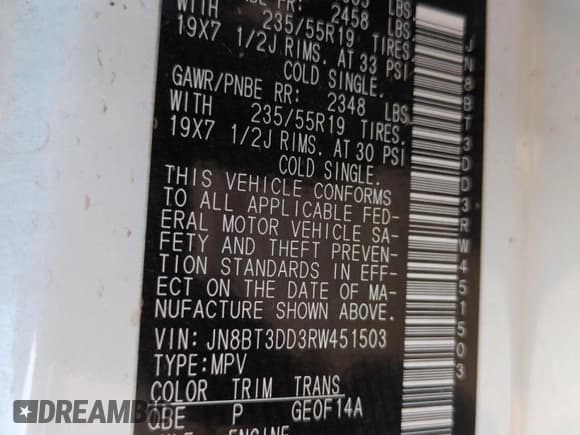 ✅ 2024 Nissan Rogue Platinum • VIN: JN8BT3DD3RW451503 • Lot: 69060045. Listed on Copart with 7,199 mi. Free auction sales archive from the USA and detailed vehicle history report at DreamBid. Image 13.