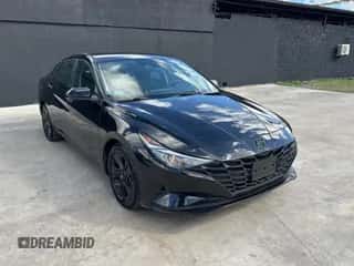 2021 Hyundai Elantra SEL with VIN 5NPLM4AG5MH012139, listed as a Copart auction lot 90355645 with 57,722 mi miles and Salvage title. Bid and sale history available at DreamBid. Image 1.