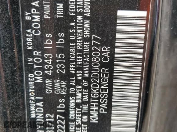 2013 Hyundai Genesis Coupe R-Spec с VIN KMHHT6KD2DU080277, выставлен на аукционе Copart как лот 87438624 с пробегом 76 537 миль миль и Чистый • Clean title. История ставок и продаж доступна на DreamBid. Изображение 12.