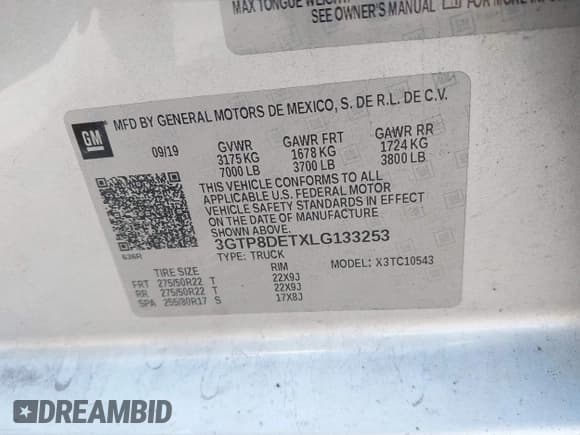 ✅ 2020 GMC Sierra 1500 SLT • VIN: 3GTP8DETXLG133253 • Лот: 43444562. Опубликован ранее на IAAI с пробегом 210 574 миль. Бесплатный доступ к архиву аукционных продаж из США и подробный отчёт об истории автомобиля на DreamBid. Изображение 9.
