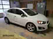 2012 Chevrolet Sonic LTZ with VIN 1G1JE5SH9C4143735, listed as a Copart auction lot 47083355 with 109,585 mi miles and Salvage title. Bid and sale history available at DreamBid. Image 4.