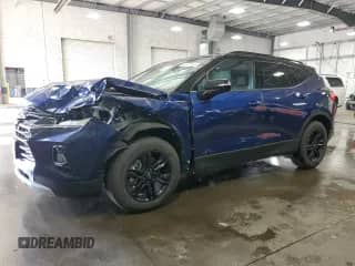 2022 Chevrolet Blazer LT z VIN 3GNKBJRS2NS136764, wystawiony jako Copart lot #62821565 z przebiegiem 69 157 mil mil oraz Szkoda całkowita • Salvage title. Historia ofert i sprzedaży dostępna na DreamBid. Obrazek 1.
