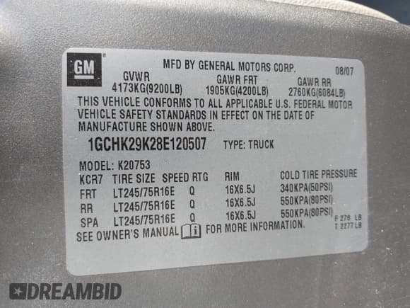 ✅ 2008 Chevrolet Silverado 2500HD Work Truck • VIN: 1GCHK29K28E120507 • Лот: 43739119. Опубликован ранее на IAAI с пробегом 244 639 миль. Бесплатный доступ к архиву аукционных продаж из США и подробный отчёт об истории автомобиля на DreamBid. Изображение 9.