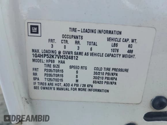 ✅ 1997 Buick LeSabre Custom • VIN: 1G4HP52K7VH524812 • Lot: 67136245. Wystawiony na Copart z przebiegiem 81 557 mil. Bezpłatny archiwum sprzedaży aukcyjnych z USA i szczegółowy raport historii pojazdu na DreamBid. Zdjęcie 12.