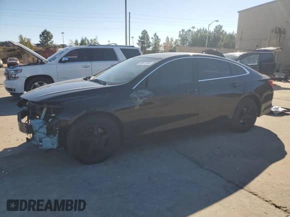 2016 Chevrolet Malibu LS with VIN 1G1ZB5ST3GF191581, listed as a Copart auction lot 89611695 with 183,480 mi miles and Salvage title. Bid and sale history available at DreamBid. Image 1.