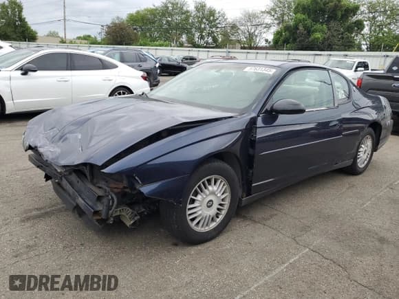 ✅ 2002 Chevrolet Monte Carlo LS • VIN: 2G1WW12E529159735 • Lot: 57631345. Listed on Copart with 107,049 mi. Free auction sales archive from the USA and detailed vehicle history report at DreamBid. Image 1.