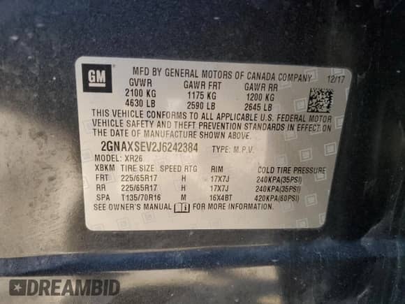 2018 Chevrolet Equinox LT z VIN 2GNAXSEV2J6242384, wystawiony jako Copart lot #90427785 z przebiegiem 117 714 mil mil oraz Czysty tytuł • Clean title. Historia ofert i sprzedaży dostępna na DreamBid. Obrazek 13.