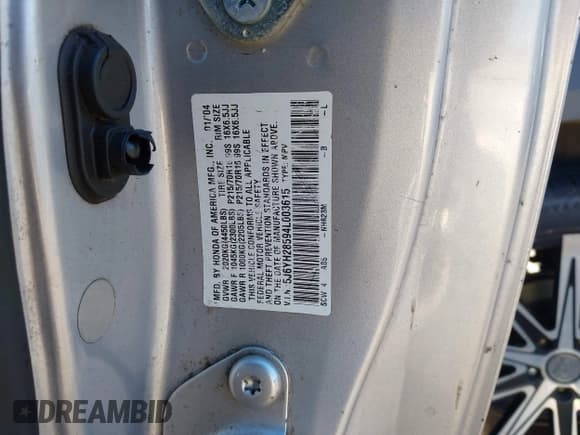 ✅ 2004 Honda Element EX • VIN: 5J6YH28594L003615 • Lot: 43508848. Listed on IAAI with 264,666 mi. Free auction sales archive from the USA and detailed vehicle history report at DreamBid. Image 9.