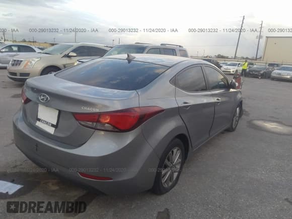 ✅ 2015 Hyundai Elantra SE • VIN: KMHDH4AE5FU446220 • Lot: 29013232. Listed on IAAI with 56,386 mi. Free auction sales archive from the USA and detailed vehicle history report at DreamBid. Image 4.