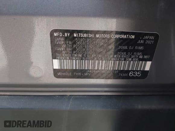 ✅ 2022 Mitsubishi Outlander SEL • VIN: JA4J4VA8XNZ022191 • Lot: 42341460. Wystawiony na IAAI z przebiegiem 18 494 mil. Bezpłatny archiwum sprzedaży aukcyjnych z USA i szczegółowy raport historii pojazdu na DreamBid. Zdjęcie 9.