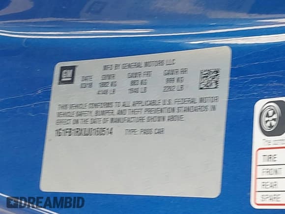 ✅ 2018 Chevrolet Camaro 1LT • VIN: 1G1FB1RX0J0160514 • Lot: 43210082. Wystawiony na IAAI z przebiegiem 44 000 mil. Bezpłatny archiwum sprzedaży aukcyjnych z USA i szczegółowy raport historii pojazdu na DreamBid. Zdjęcie 9.