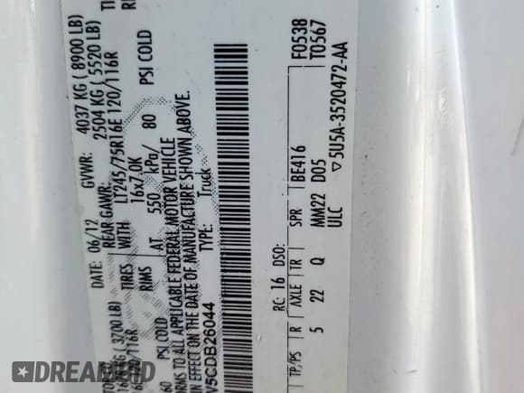 ✅ 2012 Ford Econoline Cargo Recreational • VIN: 1FTNE2EW5CDB26044 • Lot: 61086745. Wystawiony na Copart z przebiegiem 285 091 mil. Bezpłatny archiwum sprzedaży aukcyjnych z USA i szczegółowy raport historii pojazdu na DreamBid. Zdjęcie 13.