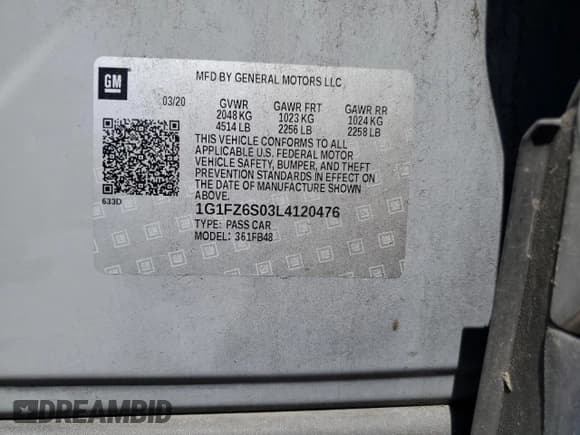 ✅ 2020 Chevrolet Bolt EV Premier • VIN: 1G1FZ6S03L4120476 • Lot: 54001384. Wystawiony na Copart z przebiegiem 61 366 mil. Bezpłatny archiwum sprzedaży aukcyjnych z USA i szczegółowy raport historii pojazdu na DreamBid. Zdjęcie 15.