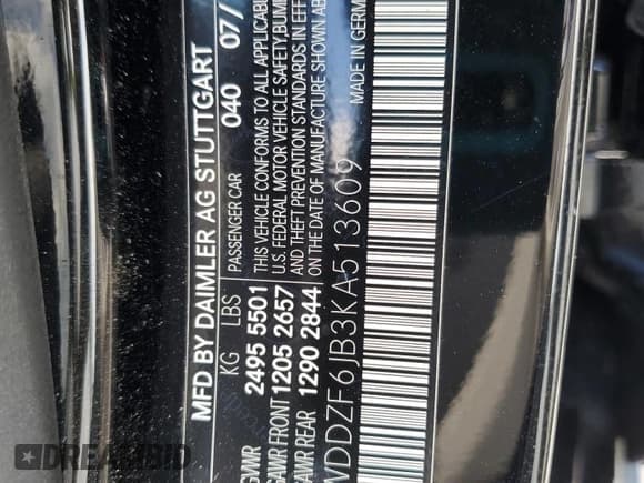 ✅ 2019 Mercedes-Benz E 450 • VIN: WDDZF6JB3KA513609 • Lot: 65876285. Listed on Copart with 39,482 mi. Free auction sales archive from the USA and detailed vehicle history report at DreamBid. Image 12.