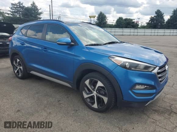 2018 Hyundai Tucson Limited z VIN KM8J33A21JU811101, wystawiony jako Copart lot #68901135 z przebiegiem 90 952 mil mil oraz Czysty tytuł • Clean title. Historia ofert i sprzedaży dostępna na DreamBid. Obrazek 4.