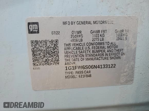 ✅ 2022 Chevrolet Bolt EV 1LT • VIN: 1G1FW6S06N4133122 • Lot: 55535384. Wystawiony na Copart z przebiegiem Nie podano. Bezpłatny archiwum sprzedaży aukcyjnych z USA i szczegółowy raport historii pojazdu na DreamBid. Zdjęcie 13.