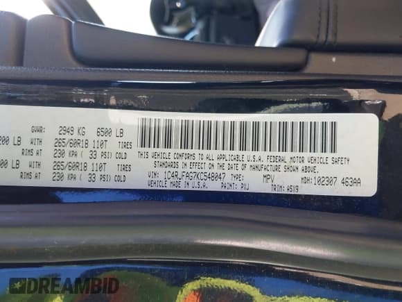 ✅ 2019 Jeep Grand Cherokee Upland • VIN: 1C4RJFAG7KC548047 • Lot: 42084947. Listed on IAAI with 20,509 mi. Free auction sales archive from the USA and detailed vehicle history report at DreamBid. Image 9.