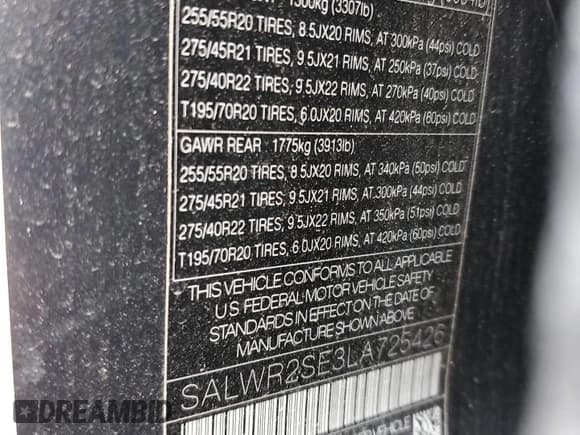 ✅ 2020 Land Rover Range Rover Sport HSE Dynamic • VIN: SALWR2SE3LA725426 • Lot: 66378515. Wystawiony na Copart z przebiegiem 59 670 mil. Bezpłatny archiwum sprzedaży aukcyjnych z USA i szczegółowy raport historii pojazdu na DreamBid. Zdjęcie 13.