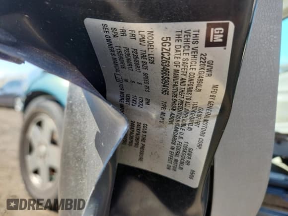 ✅ 2006 Saturn VUE • VIN: 5GZCZ63466S894165 • Lot: 80099335. Listed on Copart with Not provided. Free auction sales archive from the USA and detailed vehicle history report at DreamBid. Image 13.