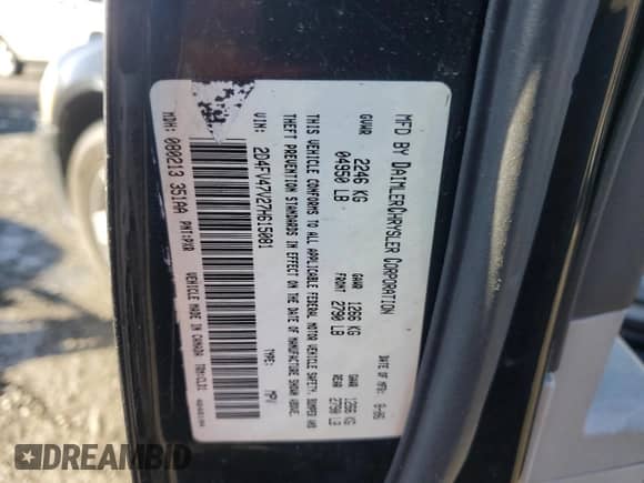 2007 Dodge Magnum z VIN 2D4FV47V27H615081, wystawiony jako Copart lot #80396374 z przebiegiem 280 085 mil mil oraz Czysty tytuł • Clean title. Historia ofert i sprzedaży dostępna na DreamBid. Obrazek 12.