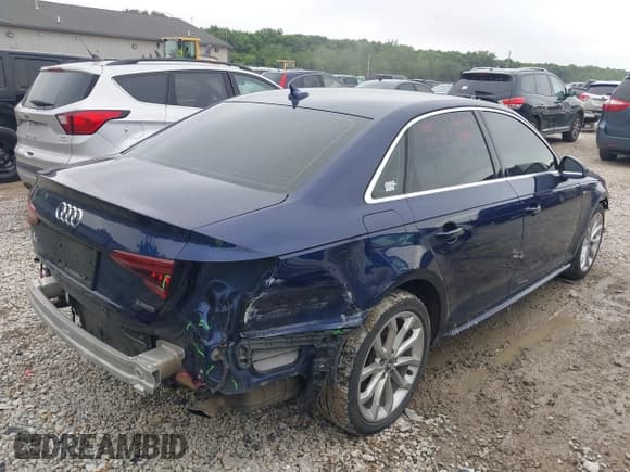 ✅ 2019 Audi A4 Prestige • VIN: WAUFNAF42KA028419 • Lot: 42760237. Listed on IAAI with 106,872 mi. Free auction sales archive from the USA and detailed vehicle history report at DreamBid. Image 4.
