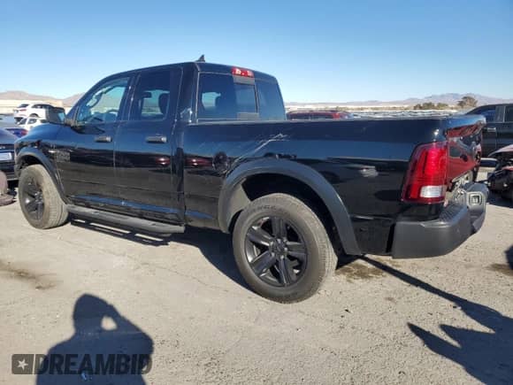 2021 Ram 1500 Warlock z VIN 1C6RR6GGXMS515480, wystawiony jako Copart lot #48503265 z przebiegiem 46 887 mil mil oraz Szkoda całkowita • Salvage title. Historia ofert i sprzedaży dostępna na DreamBid. Obrazek 2.