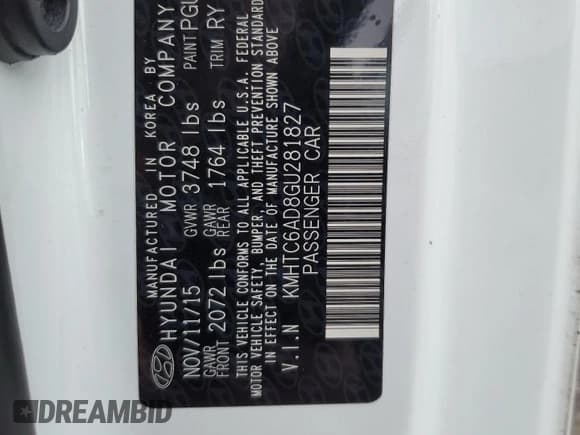 ✅ 2016 Hyundai Veloster • VIN: KMHTC6AD8GU281827 • Lot: 84548994. Wystawiony na Copart z przebiegiem 88 454 mil. Bezpłatny archiwum sprzedaży aukcyjnych z USA i szczegółowy raport historii pojazdu na DreamBid. Zdjęcie 13.