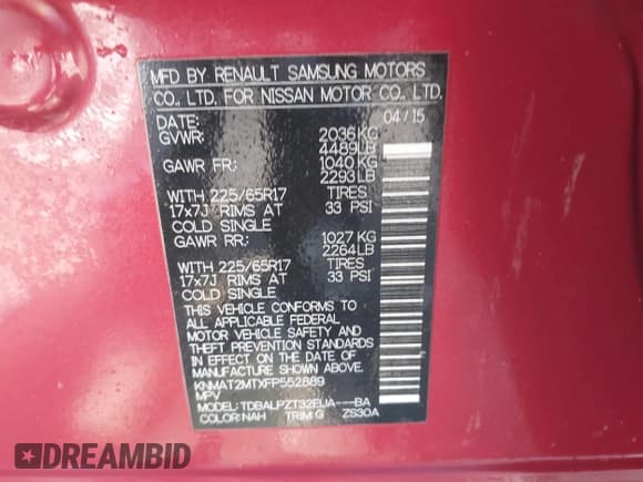 ✅ 2015 Nissan Rogue S • VIN: KNMAT2MTXFP552889 • Лот: 41904433. Опубликован ранее на IAAI с пробегом 160 838 миль. Бесплатный доступ к архиву аукционных продаж из США и подробный отчёт об истории автомобиля на DreamBid. Изображение 9.