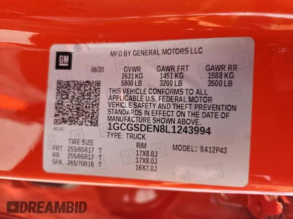 2020 Chevrolet Colorado 2WD Z71 z VIN 1GCGSDEN8L1243994, wystawiony jako Copart lot #61609345 z przebiegiem 123 428 mil mil oraz Szkoda całkowita • Salvage title. Historia ofert i sprzedaży dostępna na DreamBid. Obrazek 12.