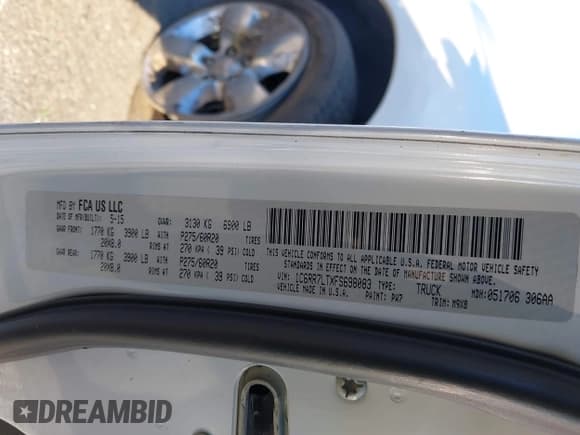 ✅ 2015 Ram 1500 Outdoorsman • VIN: 1C6RR7LTXFS698083 • Lot: 43631408. Listed on IAAI with 153,150 mi. Free auction sales archive from the USA and detailed vehicle history report at DreamBid. Image 9.