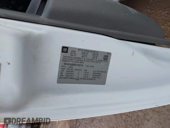 ✅ 2010 Chevrolet Express Cargo • VIN: 1GCUGADX6A1154119 • Lot: 41608254. Listed on IAAI with 156,816 mi. Free auction sales archive from the USA and detailed vehicle history report at DreamBid. Image 9.