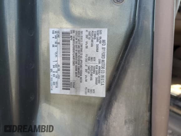 ✅ 2001 Ford Explorer Sport • VIN: 1FMYU70EX1UA91585 • Lot: 50951255. Wystawiony na Copart z przebiegiem 239 626 mil. Bezpłatny archiwum sprzedaży aukcyjnych z USA i szczegółowy raport historii pojazdu na DreamBid. Zdjęcie 13.