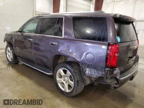 2016 Chevrolet Tahoe LTZ with VIN 1GNSKCKC5GR107425, listed as a Copart auction lot 81219225 with 130,322 mi miles and Salvage title. Bid and sale history available at DreamBid. Image 2.
