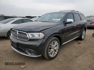 ✅ 2015 Dodge Durango Citadel • VIN: 1C4SDHET2FC771291 • Lot: 60902455. Listed on Copart with 130,206 mi. Free auction sales archive from the USA and detailed vehicle history report at DreamBid. Image 1.