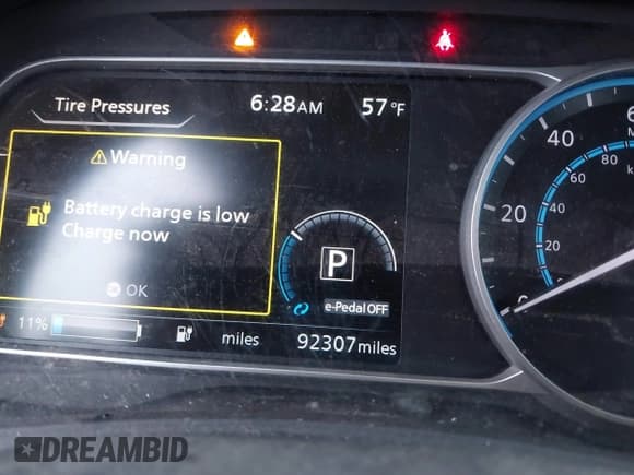 ✅ 2018 Nissan LEAF SL • VIN: 1N4AZ1CP0JC308655 • Lot: 42163987. Wystawiony na IAAI z przebiegiem 92 307 mil. Bezpłatny archiwum sprzedaży aukcyjnych z USA i szczegółowy raport historii pojazdu na DreamBid. Zdjęcie 12.