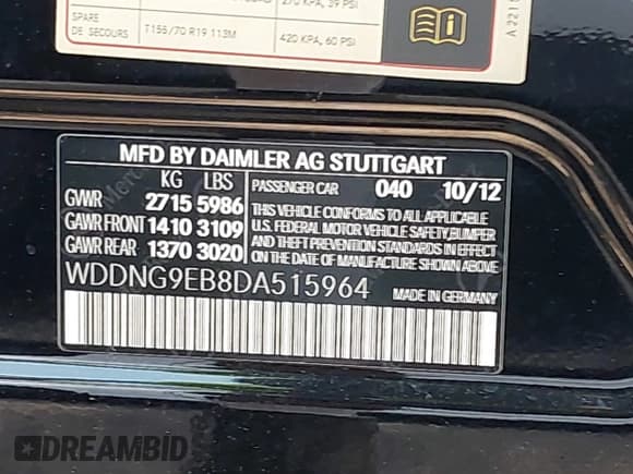 ✅ 2013 Mercedes-Benz S 550 • VIN: WDDNG9EB8DA515964 • Lot: 42823781. Wystawiony na IAAI z przebiegiem 85 356 mil. Bezpłatny archiwum sprzedaży aukcyjnych z USA i szczegółowy raport historii pojazdu na DreamBid. Zdjęcie 9.