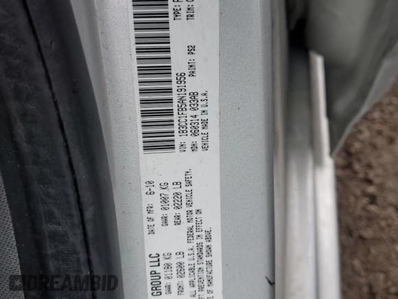 ✅ 2010 Dodge Avenger Express • VIN: 1B3CC1FB5AN191956 • Lot: 86898904. Wystawiony na Copart z przebiegiem 221 960 mil. Bezpłatny archiwum sprzedaży aukcyjnych z USA i szczegółowy raport historii pojazdu na DreamBid. Zdjęcie 12.