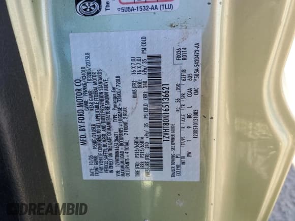 ✅ 2006 Ford Mustang Standard • VIN: 1ZVHT80N165136621 • Lot: 85731305. Wystawiony na Copart z przebiegiem 104 396 mil. Bezpłatny archiwum sprzedaży aukcyjnych z USA i szczegółowy raport historii pojazdu na DreamBid. Zdjęcie 12.