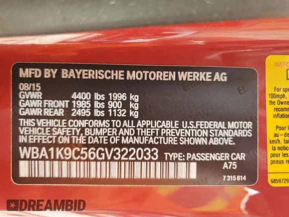 ✅ 2016 BMW 2 Series 228i • VIN: WBA1K9C56GV322033 • Lot: 62351455. Listed on Copart with 63,476 mi. Free auction sales archive from the USA and detailed vehicle history report at DreamBid. Image 12.