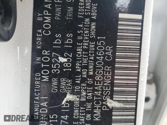 ✅ 2016 Hyundai Accent SE • VIN: KMHCT4AE8GU046051 • Лот: 55658304. Опубликован ранее на Copart с пробегом 173 561 миль. Бесплатный доступ к архиву аукционных продаж из США и подробный отчёт об истории автомобиля на DreamBid. Изображение 12.